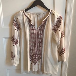 Lucky Brand boho chic long sleeve top